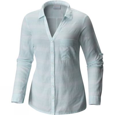 Camisa Columbia Early Tide Manga Larga Mujer Verde Claro - Chile ODI876019